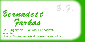 bernadett farkas business card